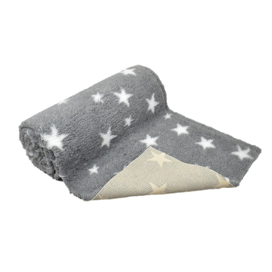 (2m x 75cm Roll) Grey White Big Star High Grade Vet Bedding Non-Slip back Bed Fleece for Pets 1300gsm