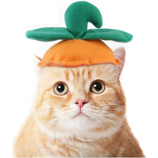 Dog Cat Halloween Hats Pet Headdresses Funny Green Strawberries and Green Pullkins Halloween Pet Decor Items
