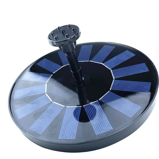 Solar Powered Water Pump 1.7W Solar Panel Water Fountain Bird Bath Small Pond Garden Decoration,model:Black