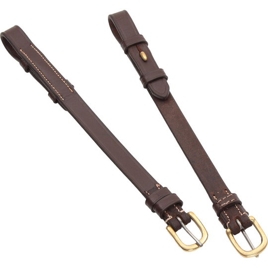 Leather Horse Bridle Cheeks (Pony) (Australian Nut) - Australian Nut - Salisbury