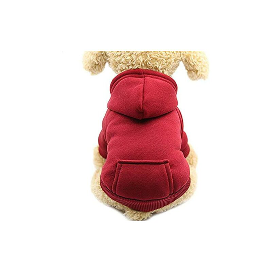 Cat Hoodie Cotton Dog Clothes with Winter Coat and Outer Pocket