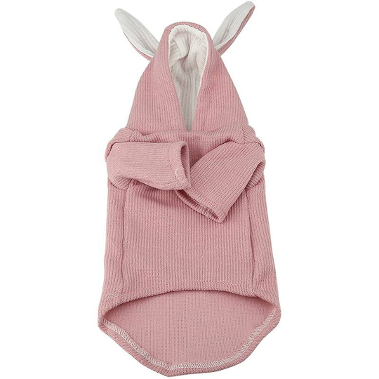 Puppy Clothes, Cats Cute Rabbit Costume Chihuahua Hoodie Rabbit Ears Sweater Winter Warm Halloween Teddy Outfit Pet Dress Up Party For Small And