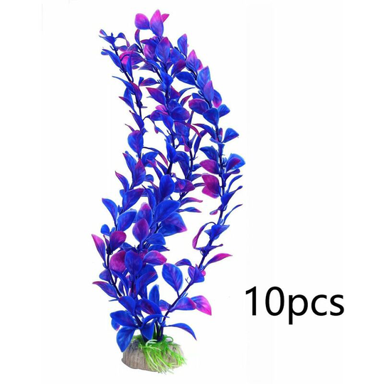Perle Raregb - High quality aquarium landscaping simulation aquatic plants 25 cm plastic grass purple aquarium decoration aquarium decoration false