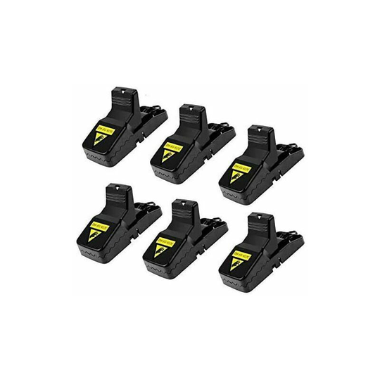 Monly - Mouse Trap Set of 6 Reusable Rat Traps Efficient Precise Trigger Mouse Trap with Powerful and Sensitive Control (Black)