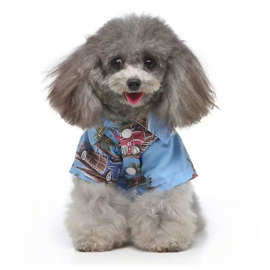 Pet Dog Spring And Summer Clothes, Hawaiian Beach Print Shirt Size s (style 1) - Thsinde