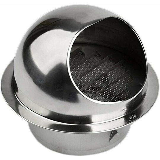 Ventilation Grille, 6' Round Wall Hood Ventilation, 304 Stainless Steel Ventilation Outlet Mouth (ø150mm)