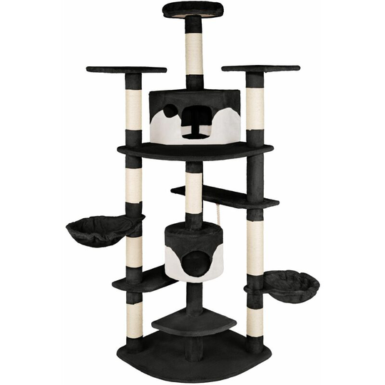 Cat tree scratching post Fippi - cat scratching post, cat tower, scratching post - black/white - black/white