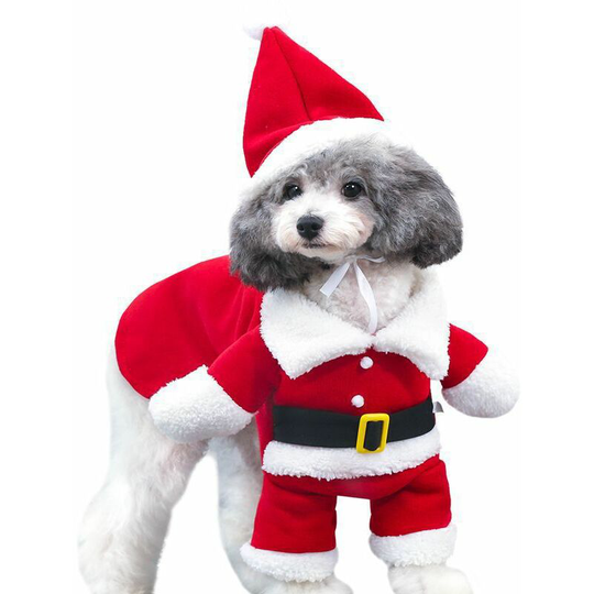 Santa Dog Costume Christmas Pet Clothes Winter Hoodie Coat Clothes for Dog Pet Clothing Chihuahua Yorkshire Poodle(X-Small)