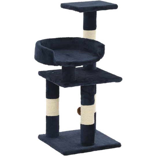 Cat Tree with Sisal Scratching Posts 65 cm Blue VDTD07167 - Topdeal