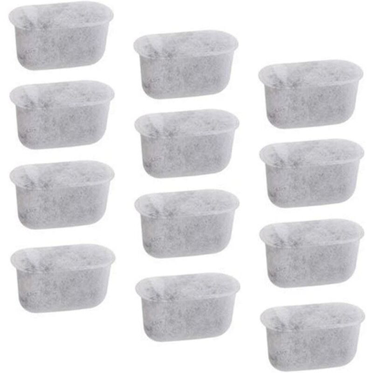 Heguyey - 12 Compatible Water Filters Universal Cup Replacement Filters - Charcoal Water Filters for Coffee Makers