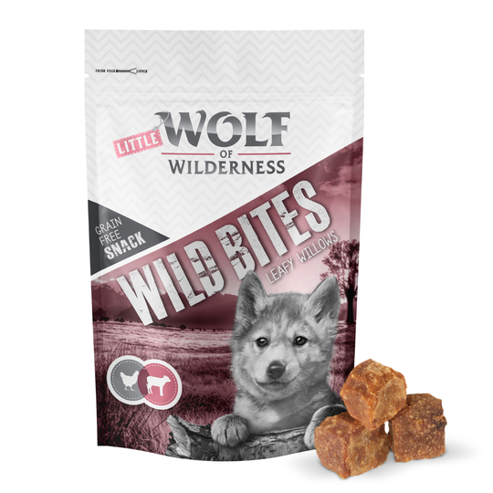 Little Wolf of Wilderness Wild Bites Junior "Leafy Willows" Veal & Chicken - Saver Pack: 3 x 180g