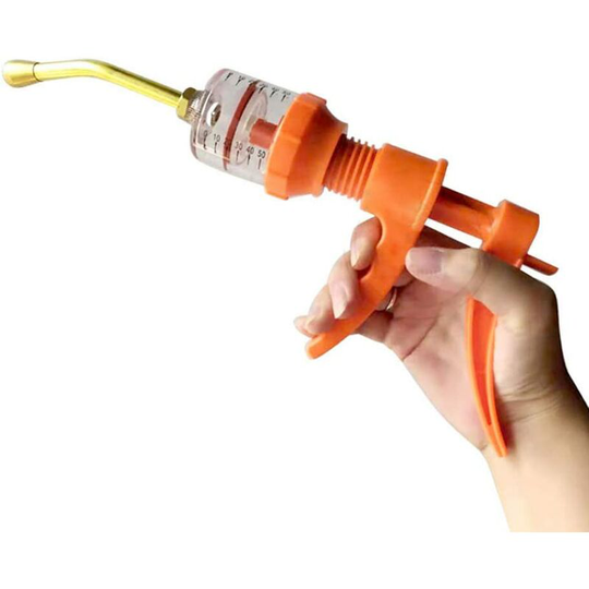 Livestock Syringe Adjustable Injector Continuous Syringe Veterinary Tool for Cattle Pig Goat, 50ML Adjustable and Continuous Animal Syringe Animal