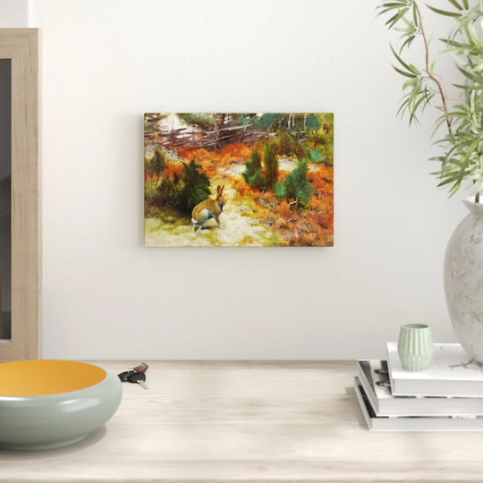 'Hare Rabbit' by Bruno Liljefors Painting Print