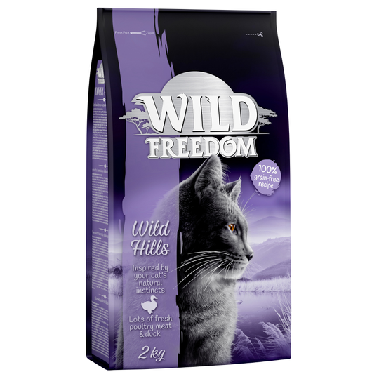 Wild Freedom Dry Cat Food Economy Pack 3 x 2kg - Wild Hills - Duck