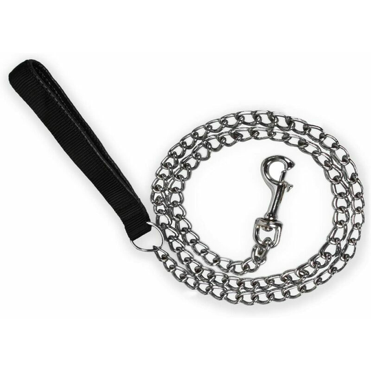 Classic Leashes Chain Dog Leash (120cm) Steel Leash Metal Dog Solid pu Leather Handle m