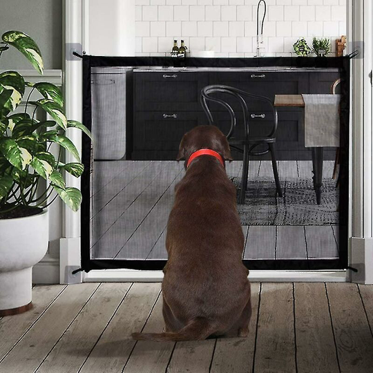 Mesh Dog Gate, Magic Dog Door, Pet Gate, House Stair Entryway Door Safety Gate Fits 32 in.
