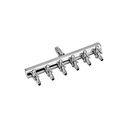 Aougo - Aquarium Air Flow Splitter Fish Tank Air Control Valve Stainless Steel Aquarium Oxygen Distributor Fish Tank Air Pump Accessories(6 Way)