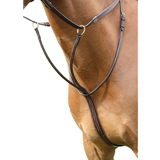 Leather Horse Running Martingale (Pony) (Australian Nut) - Australian Nut - Salisbury
