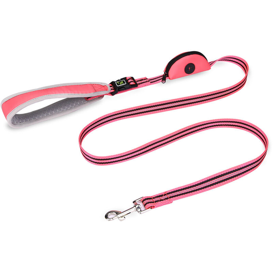 Pet leash, reflective dog leash pink - Muff