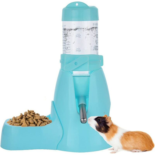 Echoo - Automatic Pet Bottle Water Dispenser for Hamster Rat Guinea Ferret Rabbit Small Animal (80ml, Blue)