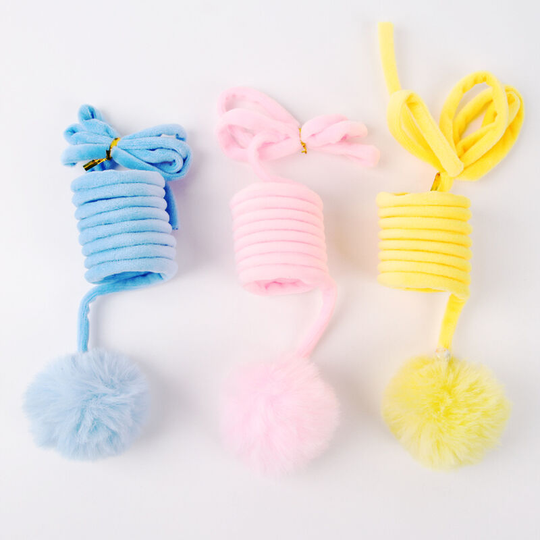 3 pet toys, cat springs, bell balls, interactive entertainment, pet toys, cat supplies 83cm