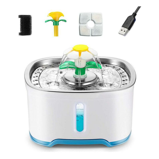 Thsinde - Cat Water Fountain, Parner Pet Fountain Ultra-quiet, Stainless Steel 2.5L Electric Cat Drinking Fountain Pet Water Dispenser with Water
