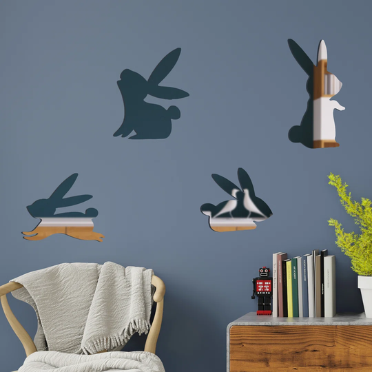 Rabbit Mirror Wall Sticker
