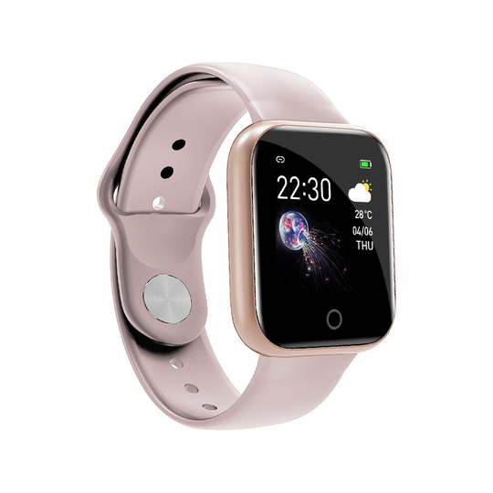 (Pink) Smart Watch Blood Pressure Heart Rate Sport Fitness Tracker for Android iPhone