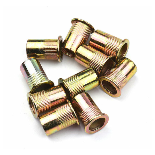 Deckon - Stainless Steel Blind Rivet Nut Pull Cap Zinc Color Flat Head Vertical Rivet Nut Pull Cap, 20 Pieces M10 - 20 Pieces M20
