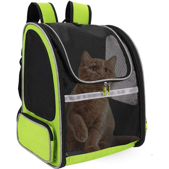 Dog Backpacks Pet Carrier for Cat Puppy Rabbit Small Dogs Transport Green