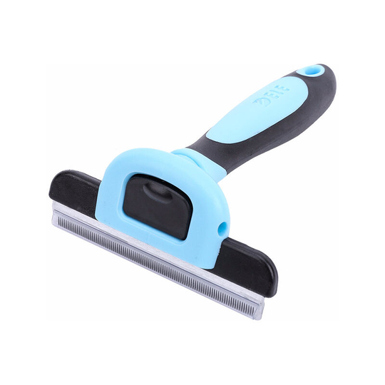 Pet Hair Removal Comb Dog Hair Removal Comb Depilation Dead Hair Brush Hair Removal Comb Replaceable Hair Removal Tool for Dogs and Cats (Blue) 5CM