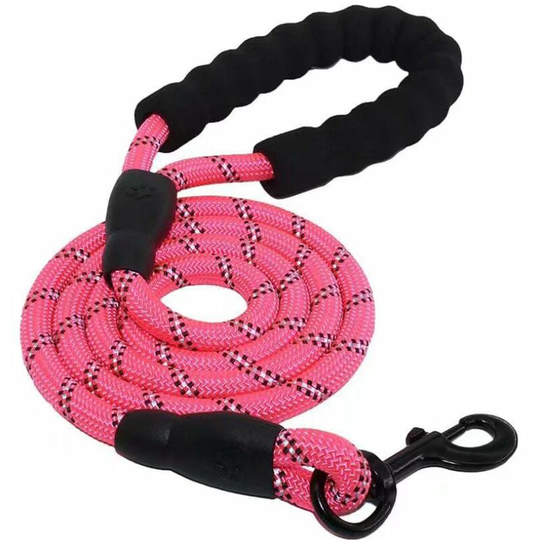 Perle Raregb - Leave dog, leaves dog rope with soft padded handle, very reflective wires, waste bags and dog dispenser, 1.5 m rope leaves for all