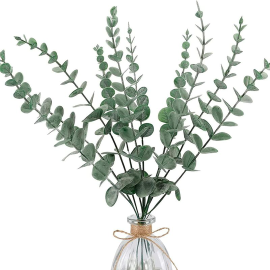 20 Pcs Artificial Eucalyptus Fake Plants Decoration for Wedding Home Centerpiece