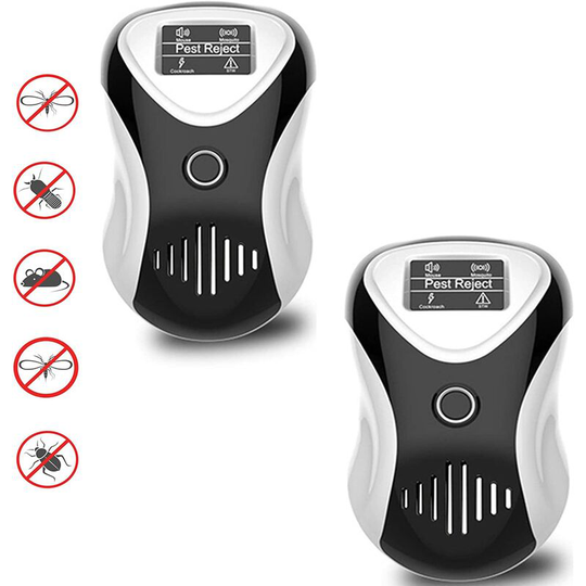 Tinor - Ultrasonic Pest Repeller 2 Pack, 4 Working Modes, Anti Pest Ultrasonic, Wide Frequency Range Pest Control Device for Drive Away Insect Mice
