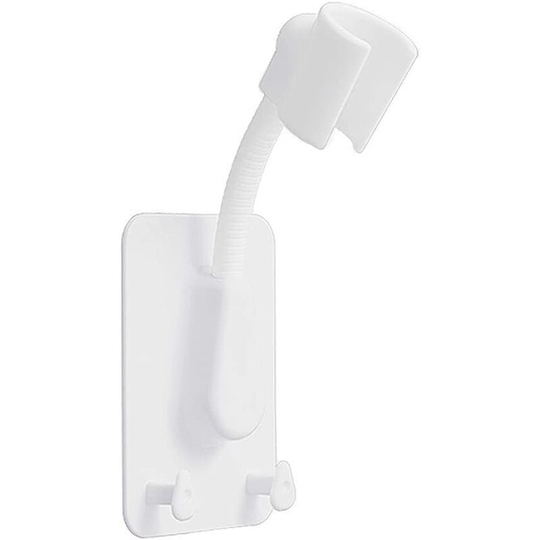 Shower Head Brackets, No Drilling, 360° Adjustable, Shower Head Holder, Bathroom Accessories, White