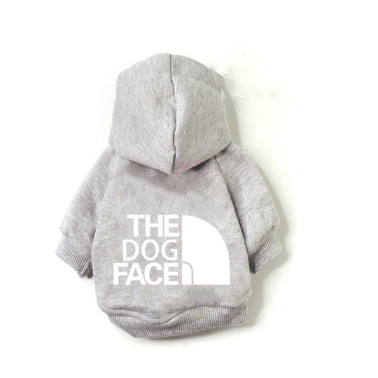 Dog Hoodie Pet Clothes Autumn and Winter Dog Sweaters Puppy Costumes Dog Sweater Vest for Small Medium Dogs Cats Chihuahua Teddy (df Gray big white