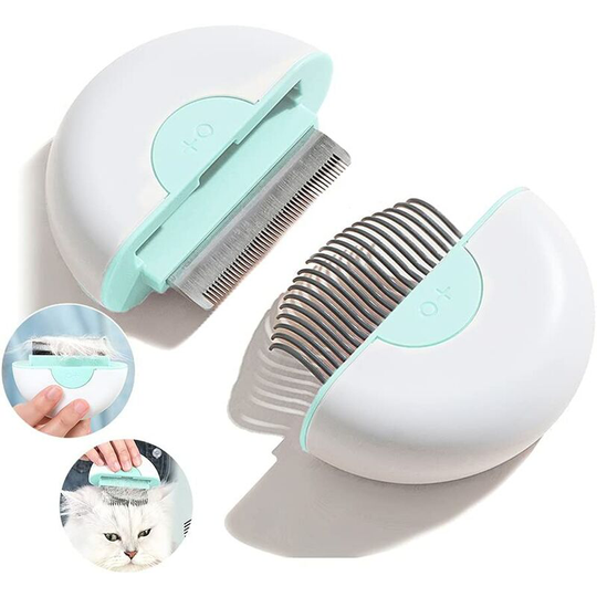 Cat Brush, Cat Grooming Comb, Kitten Massage Brushes and Detangling Tool Set, Cat Grooming Brush Long Short Hair Remove(Green)