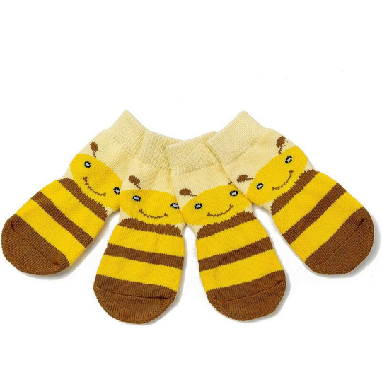 Dksfjkl - Non-slip socks in 6 sizes for dogs and cats - Protect pet paws and interior floors, with rubber pads, suitable for small or large dogs and