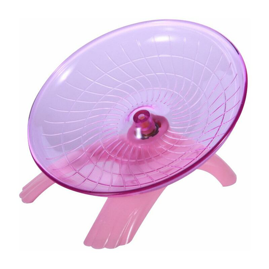 Perle Rare - Plastic Exercise Wheel for Small Animals - Quiet Non-Slip Disc for Hamsters, Hedgehogs, Small Pets, Pink Exercise Wheel, 18 x 18 x 11cm