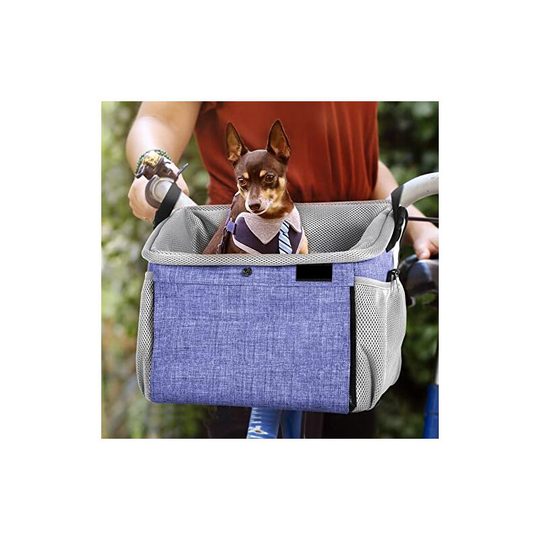 Swyeoot - Pecute 4 in 1 Cat Dog Carrier Bag - Bicycle Basket + Carrier Backpack + Carry Bags + Car Seats, Detachable, Breathable, for Cat Puppy Small