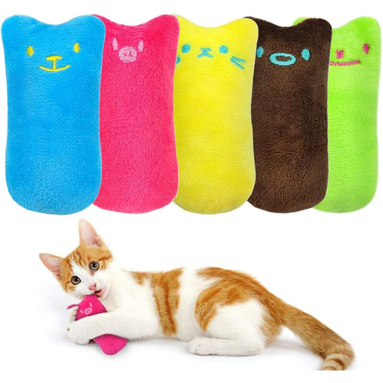Catnip Plush Toy Cat Toys Catnip , Pet Supplies Cat Chews & Teeth Cleaners , Natural Cat Toys for All Suitable Cats & Kittens (5 Colors)