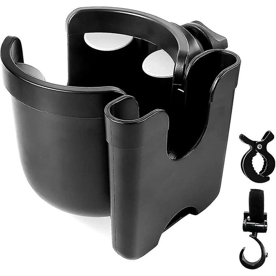 Thsinde - Universal Stroller Cup Holder. 2 In 1 With Phone Holder 360 Degree Rotatable