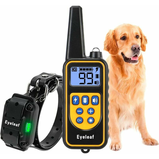 Bearsu - Dog Training Collar with Beep Vibra Shock Waterproof Rechargeable Dog Training Collar Remote Control 800 Yards Electric Dog Collar for Dog