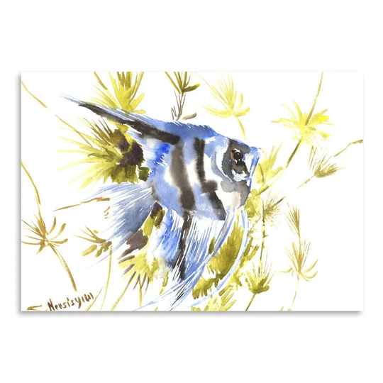 Angelfish Aquarium by Suren Nersisyan Art Print