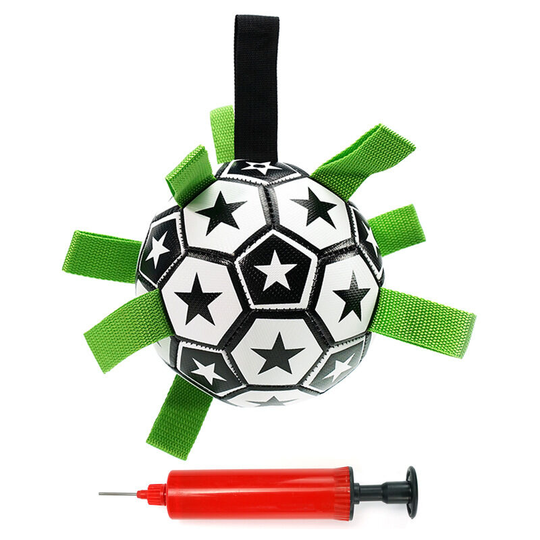 Interactive Dog Ball with Gripper Strips for Pets - Dog Training Balls - With Pump for Small Dogs and Medium Breeds