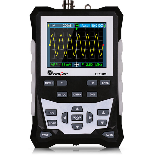 Tooltop - DS0120M 320x240 2.4 Inch tft Color Screen Digital Oscilloscope 120MHz Bandwidth 500MSa/s Sampling Rate