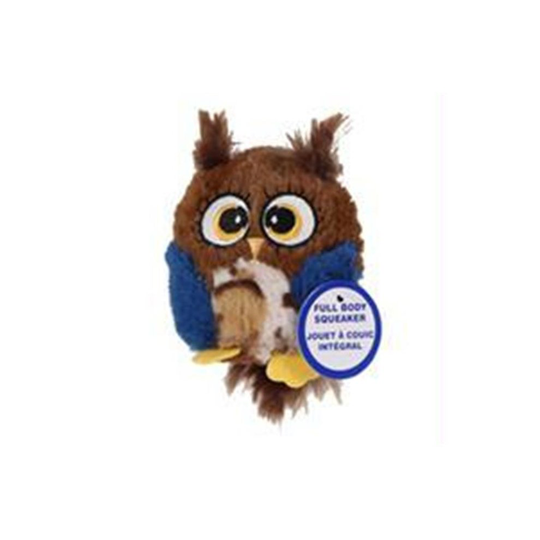 Ethical Dog-Spot Hoots Owl Plush Squeaker Dog Toy- Assorted 3