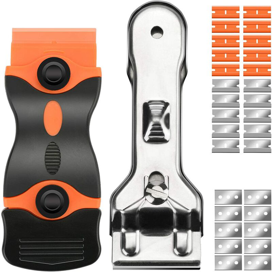 Bearsu - Cleaning scraper for ceramic hob, oven, door, glass, window to remove glue residue