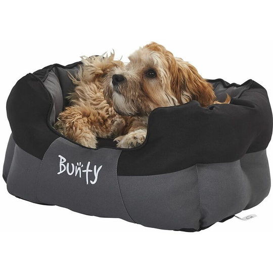 Anchor Soft Dog Bed Waterproof Washable Hardwearing Pet Basket Mat Cushion - Black - Small - Bunty