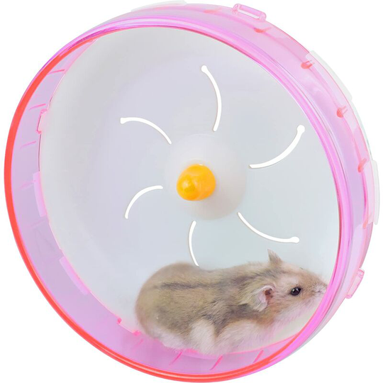 Hamster Exercise Wheel, 18cm Silent Jogging Exercise Toy Hamster Cage Accessory for Dwarf Hamster Gold Silk Shih Tzu Bear (18cm Pink)